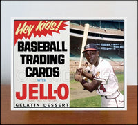 1963 Hank Aaron Jello Baseball Cards Store Counter Standup Sign - Braves - 2408