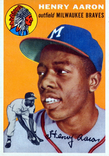 Hank Aaron 8X10 Photo - 1954 Milwaukee Braves Topps Rookie Card - 85 –  OUR3DOXIES