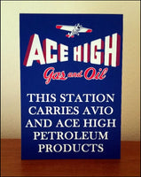 Ace High Gas And Oil Store Counter Standup Sign - 3013