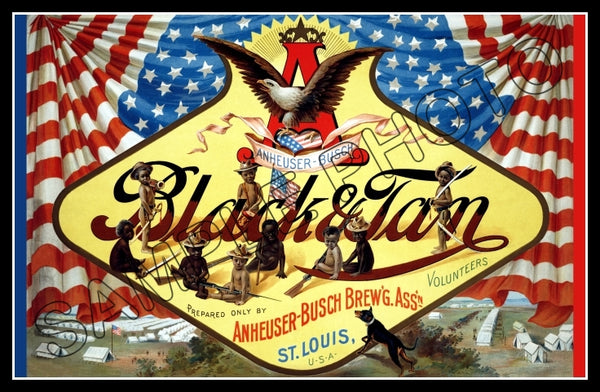 1899 Anheuser Busch Black & Tan Beer Poster 11X17 - 2217