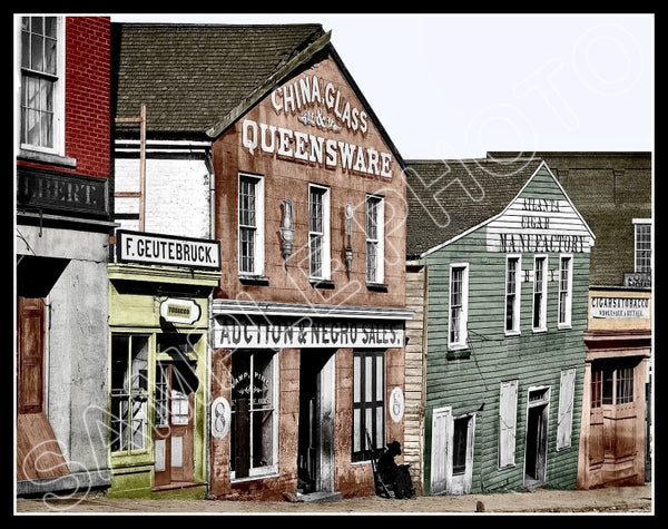 Slave Auction House Colorized 11X14 Photo - 1864 Atlanta Georgia - 2428