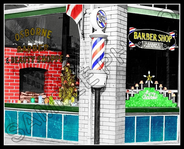 1932 Barber Shop Colorized 8X10 Photo - 2309