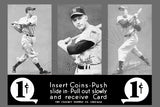 Baseball Exhibit Cards Store Counter Standup Sign - Mantle Hodges Vernon - 1004