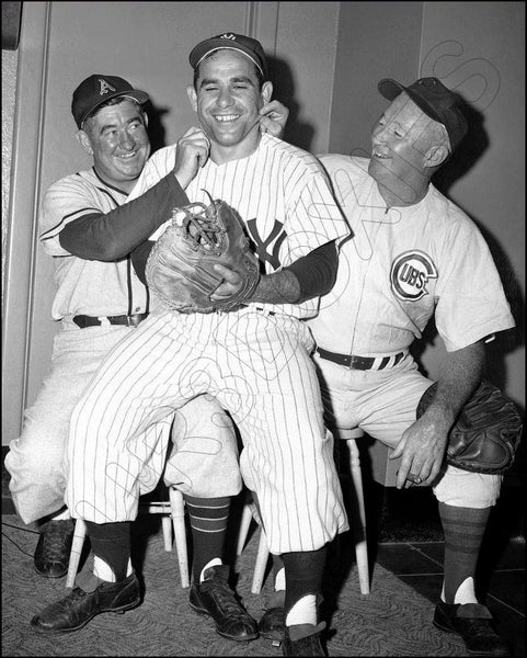Yogi Berra Hartnett Cochrane 8X10 Photo - 1955 Yankees Cubs Athletics A's - 1643