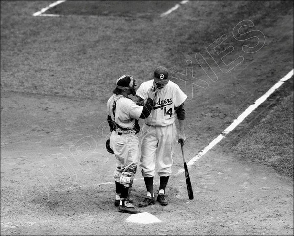 Yogi Berra Gil Hodges 8X10 Photo - 1955 World Series Yankees Dodgers - 1645