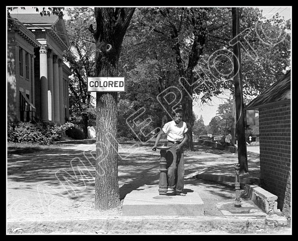 1939 Colored Water Fountain 8X10 Photo - Halifax North Carolina - 2431