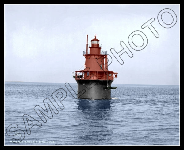Deer Island Lighthouse Colorized 8X10 Photo - 1906 Boston Massachusetts - 2433