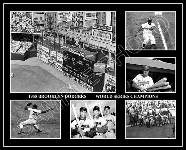 1955 Brooklyn Dodgers 8X10 Photo - Robinson Reese Snider WS Champs - 1483