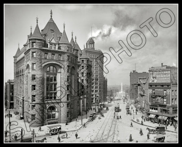 Niagra Street 8X10 Photo - 1908 Buffalo New York - 2450