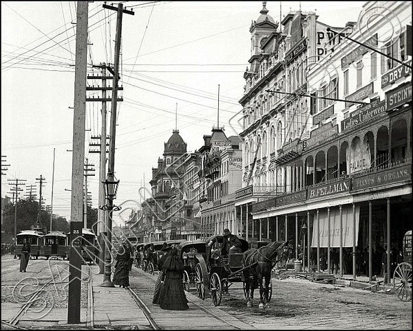 Canal Street 8X10 Photo - 1895 New Orleans Louisiana - 2452