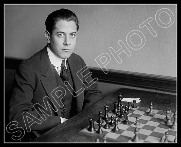 1915 Jose Capablanca 8X10 Photo - Cuban Chess Champion - 2635