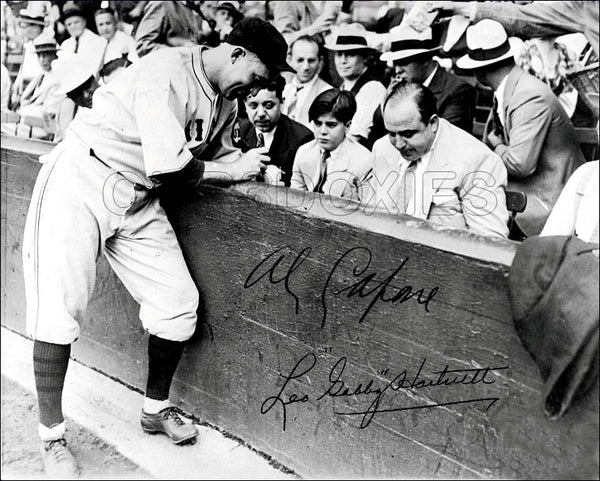 1931 Al Capone Gabby Hartnett 8X10 Photo - Autographed Chicago Cubs - 2665
