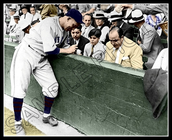 1931 Al Capone Gabby Hartnett Colorized 8X10 Photo - Chicago Cubs - 2664