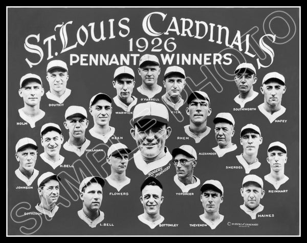 1926 St. Louis Cardinals 11X14 Photo - Hornsby Bottomley - 1491