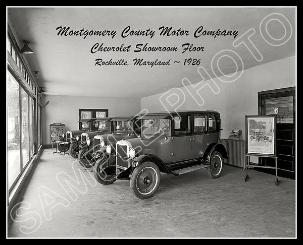 1926 Chevrolet Dealership 8X10 Photo - Rockville Maryland - 3018