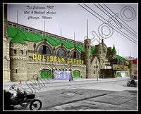 Chicago Coliseum Colorized 8X10 Photo - Illinois Blackhawks - 2455