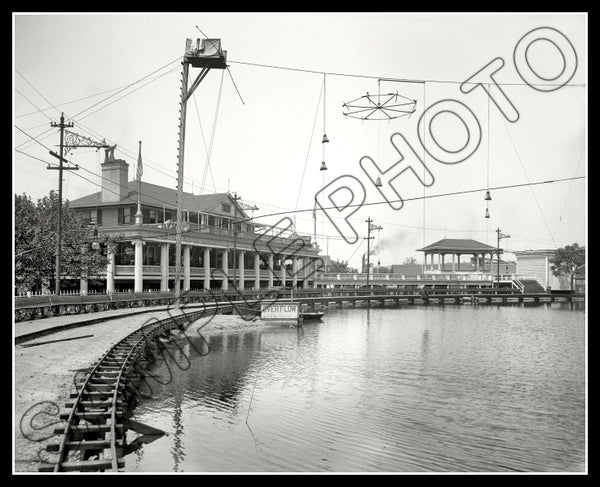 Chester Park 8X10 Photo - 1906 Cincinnati Ohio Lake & Clubhouse - 2461