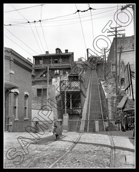 Mount Adams Incline Railway 8X10 Photo - 1906 Cincinnati Ohio - 2466