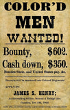 1863 Union Civil War Store Counter Standup Sign - Colored Men - 3083
