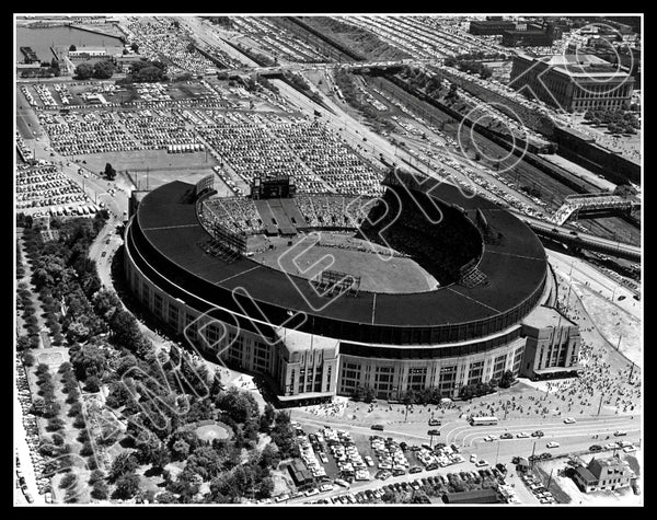 1936 Cleveland Municipal Stadium 11X14 Photo - Indians Browns - 1040
