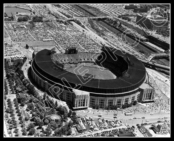 1936 Cleveland Municipal Stadium 8X10 Photo - Indians Browns - 1039