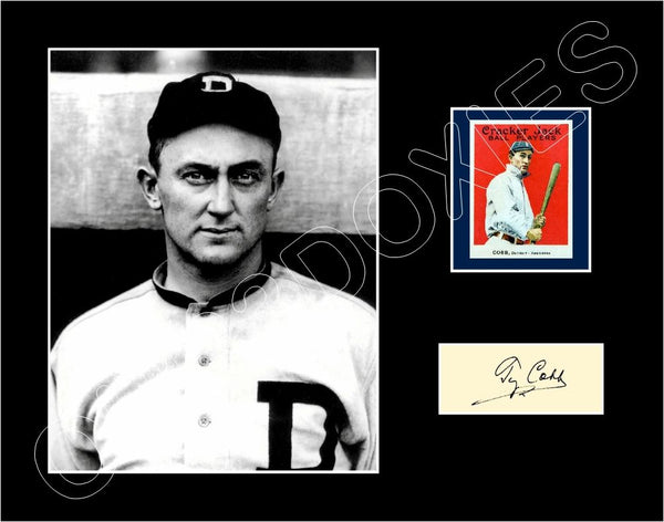 Ty Cobb 1915 Cracker Jack Card Matted Photo Display 11X14 - Detroit Tigers - 1518