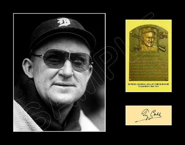 Ty Cobb Hall Of Fame  Postcard Matted Photo Display 11X14 - Detroit Tigers - 1522