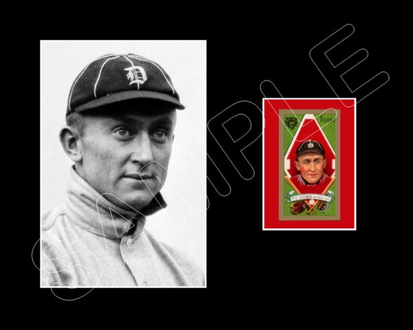 Ty Cobb T205 Card Matted Photo Display 8X10 - Detroit Tigers - 1521