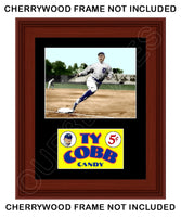 Ty Cobb 1920's Candy Matted Photo Display 11X14 - Detroit Tigers - 1519