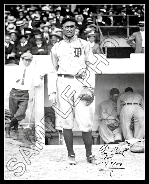 Ty Cobb 8X10 Photo - Autographed Detroit Tigers - 173
