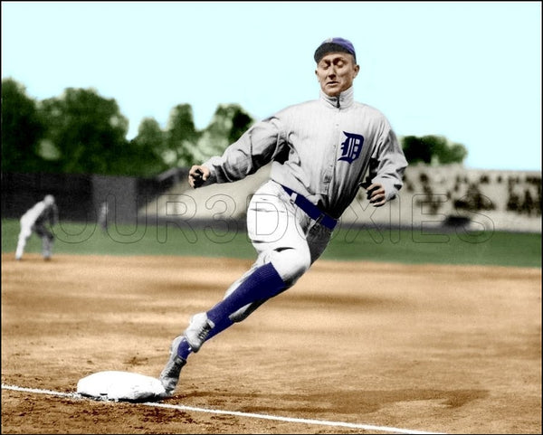 Ty Cobb Colorized 8X10 Photo - Detroit Tigers - 22