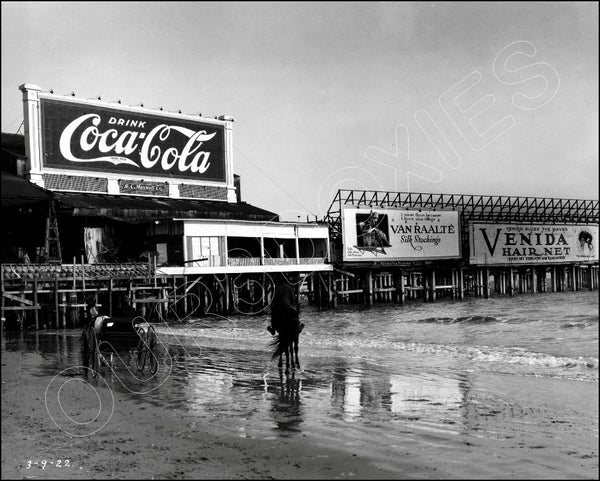 1922 Coca Cola Billboard 8X10 Photo - Atlantic City New Jersey Coke - 2595