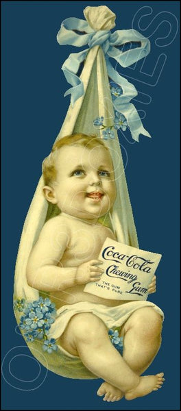 1904 Coca Cola Store Counter Standup Sign - Chewing Gum Coke - 2593