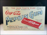 1912 Coca Cola Store Counter Standup Sign - Pepsin Gum Coke - 2591