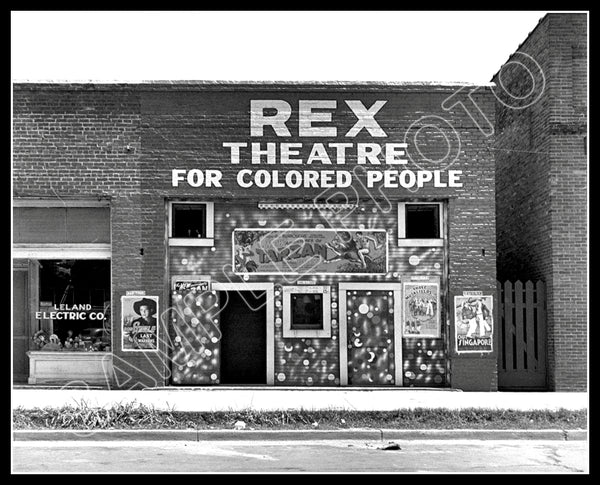 Rex Colored Theater 8X10 Photo - 1937 Leland Mississippi - 2471