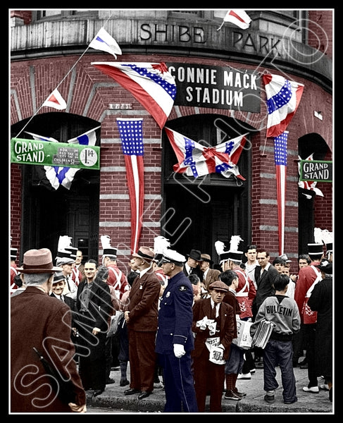 1953 Connie Mack Stadium Colorized 8X10 Photo - Shibe Park Philadelphia Athletics A's Phillies - 1054