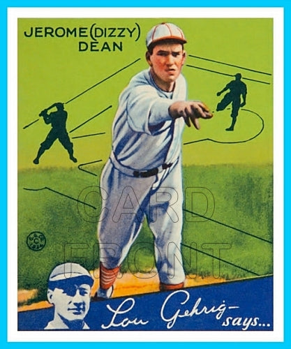 1934 Goudey Dizzy Dean Reprint Card - St. Louis Cardinals - 3344