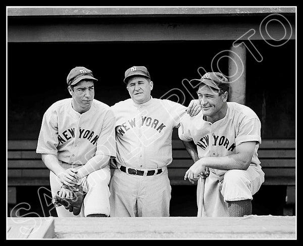Lou Gehrig Joe Dimaggio 8X10 Photo - Joe McCarthy 1937 Yankees 
