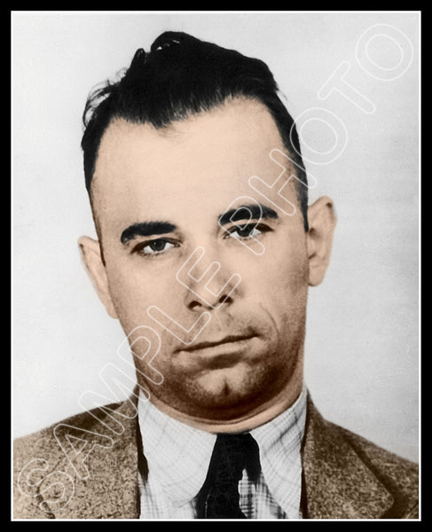 John Dillinger Colorized 8X10 Photo - 2721