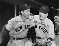 Joe Dimaggio Casey Stengel 11X14 Photo - Autographed New York Yankees - 1722