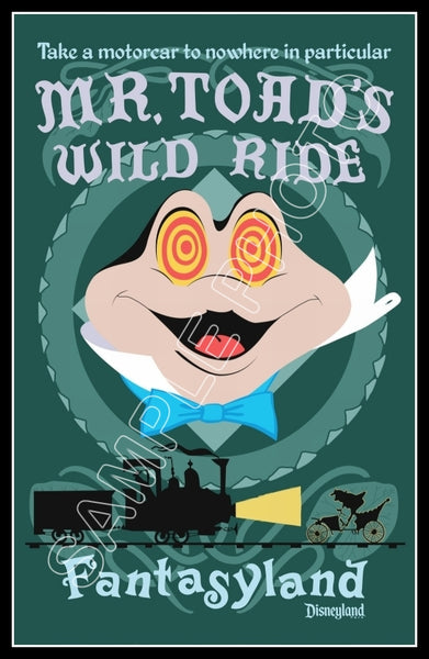 Disneyland Mr. Toad's Wild Ride Poster 11X17 - 33