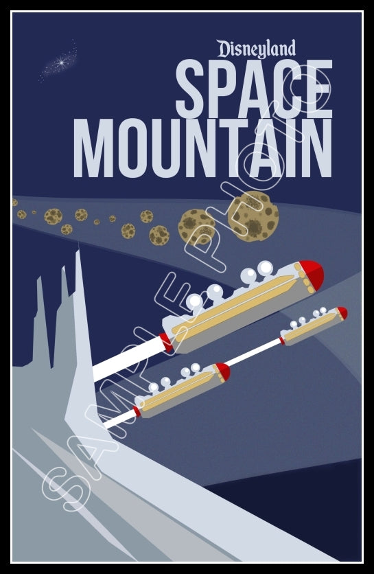 Space Mountain Disneyland Poster Hyperspace Mountain To Continue