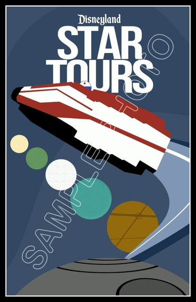 Disneyland Star Tours Poster 11X17 - 1287