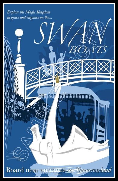 Disneyland Swan Boats Poster 11X17 - 1288