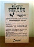 1955 Disneyland Circus Store Counter Advertising Standup Sign - Mickey Mouse Club - 2476