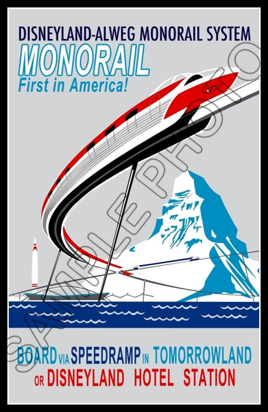 Disneyland Monorail #1 Poster 11X17 - 1248