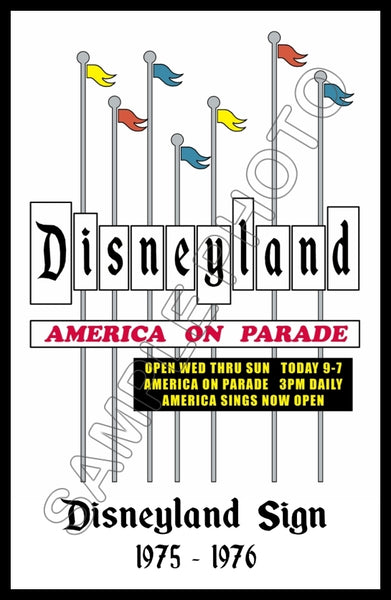 Disneyland Sign 1975-1976 Poster 11X17 - 1253