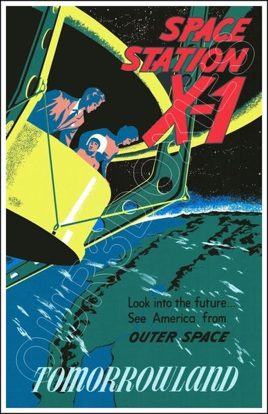 Disneyland Space Station X-1 Poster 11X17 - 1255