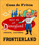 1955 Disneyland Casa De Fritos Store Counter Advertising Standup Sign - 4