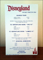 1964 Disneyland Ticket Prices Store Counter Advertising Standup Sign - 8